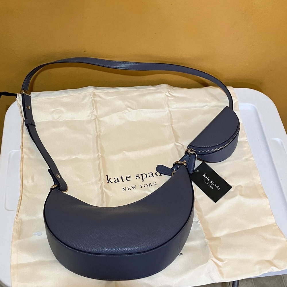 Kate Spade Duo MD Pebble Leather Shldr bag Cunder GRE
